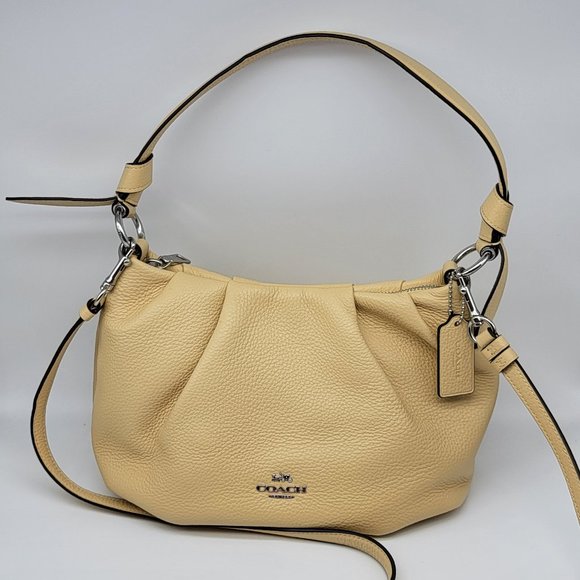 Coach Bags Coach Everly Shoulder Bag C468 Vanilla Cream Yellow Poshmark